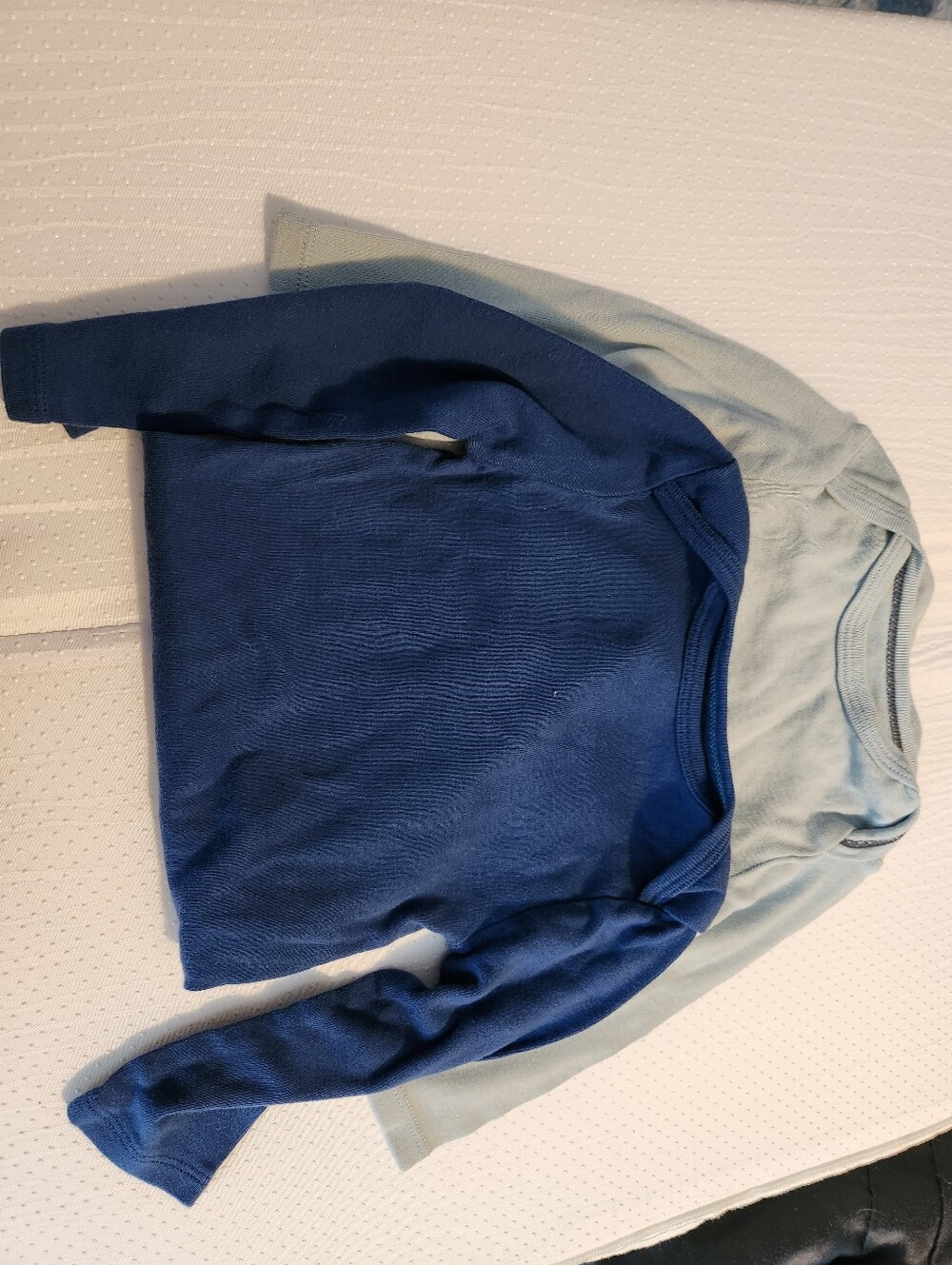 cloud island Long Sleeve Onsies- Royal Blue & Light Blue